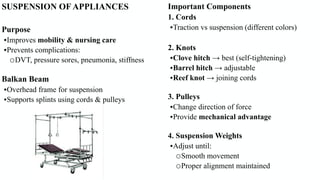 Comprehensive Guide to Traction and Splints in Orthopedic Care | PDF