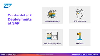 Contentstack Deployments at SAP | PPTX