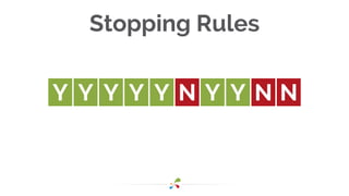 Stopping Rules
Y Y Y Y Y Y YN N N
 