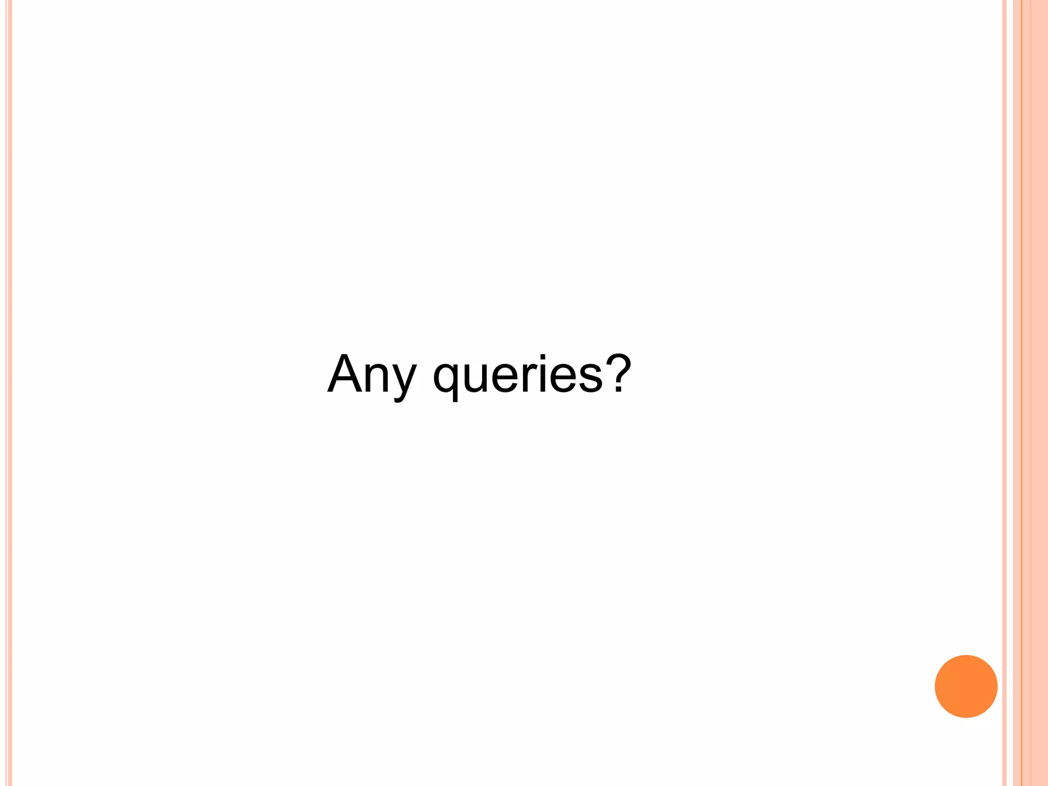 Any queries?
 