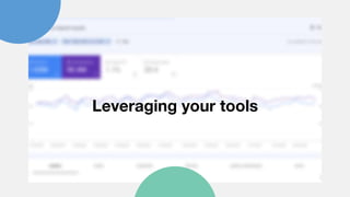 Leveraging your tools
 