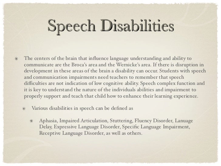 Disabilities Slide Presentation