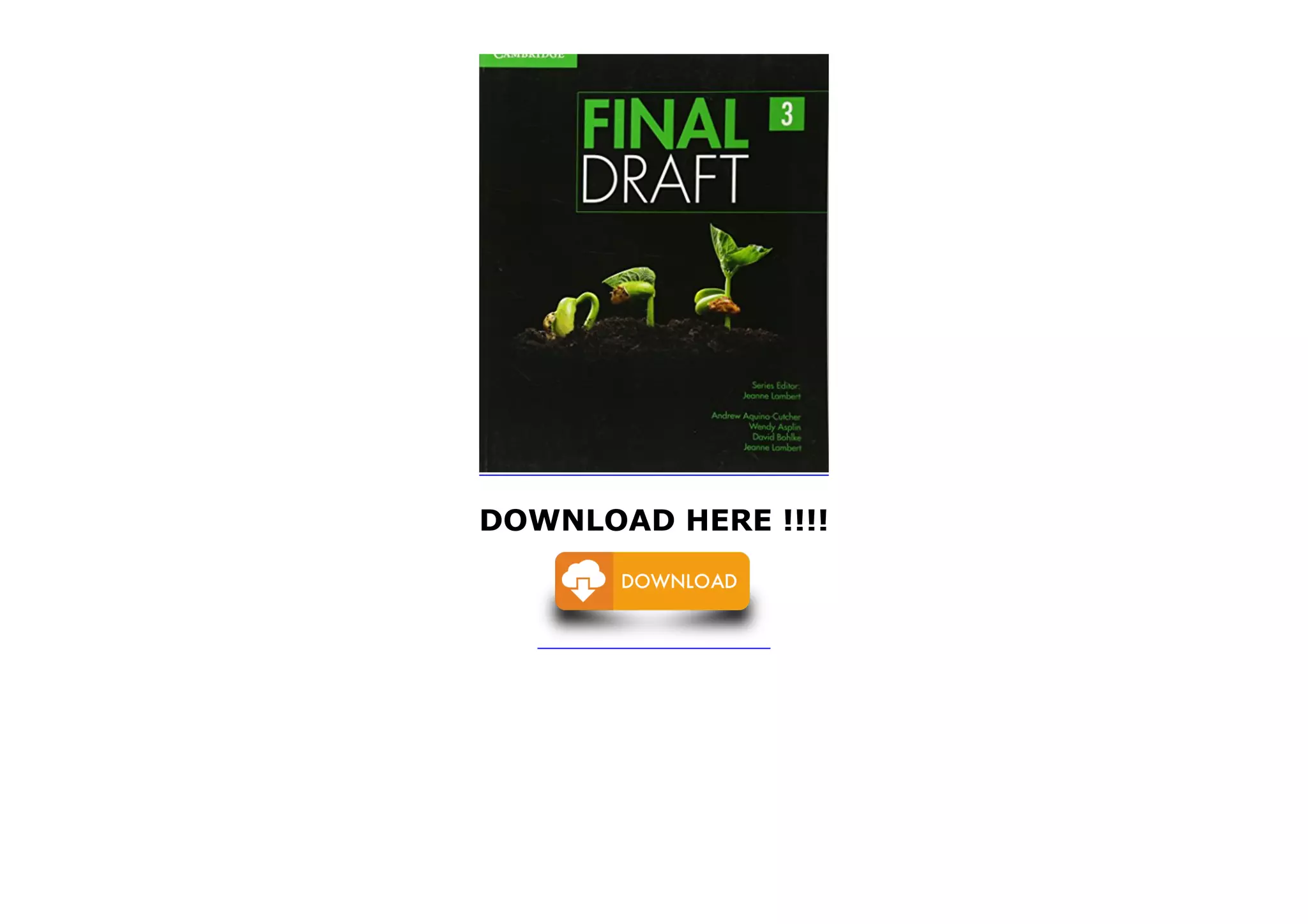 Final Draft Level 3 Student s Book PPT