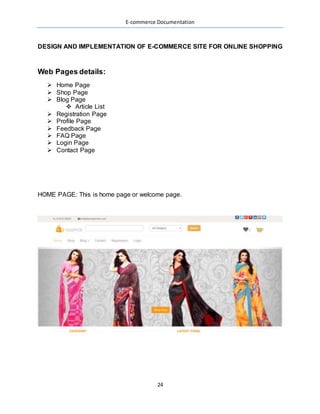 Ecommerce documentation