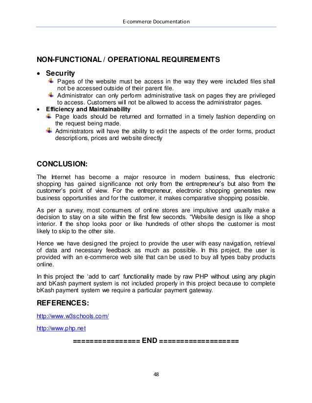 Ecommerce documentation