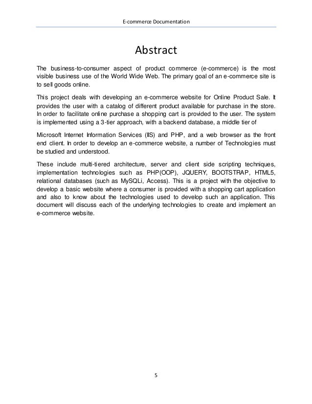 Ecommerce documentation