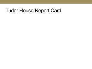 Tudor House Report Card
 