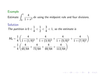 Solved Use the midpoint rule with n=4 to estimate the area