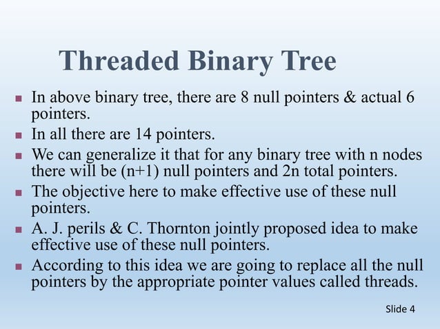 Threaded Binary Tree | PPT