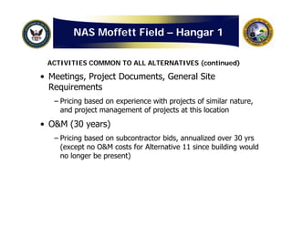 Navy: Hangar One Detailed Cost Estimate