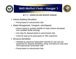 Navy: Hangar One Detailed Cost Estimate