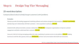 How to Develop Strategic Messaging and Positioning | PDF