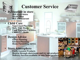 Strengths of IKEASolutions for a sustainable life at home – online tips and ideasSustainable use of resourcesReducing carbon footprintDeveloping social responisiblityOpen with all its stakeholdersBeing sustainable is a central part of IKEA’s image