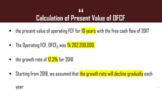 Operating Fcf “VALUATION OF ORION PHARMA LIMITED” | PPTX