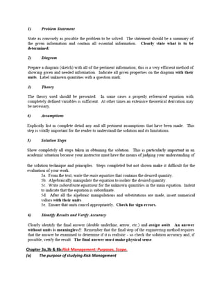 Chapter 3a,3b & 8b:Risk Management: Purposes, Scope.
(a)   The purpose of studying Risk Management
 