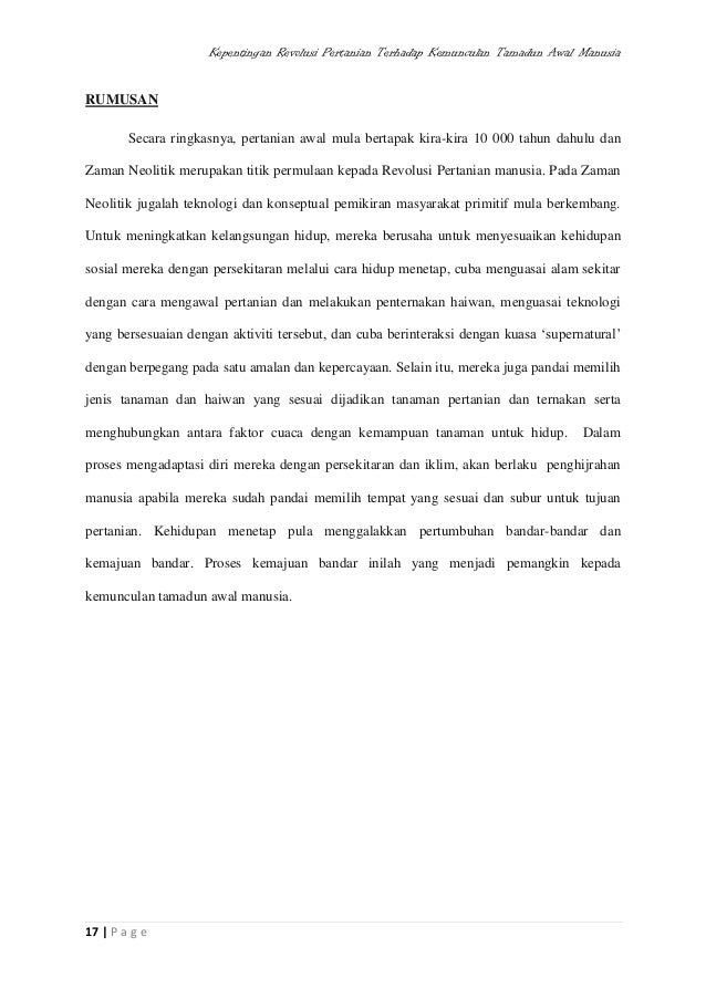 Kepentingan Revolusi Pertanian