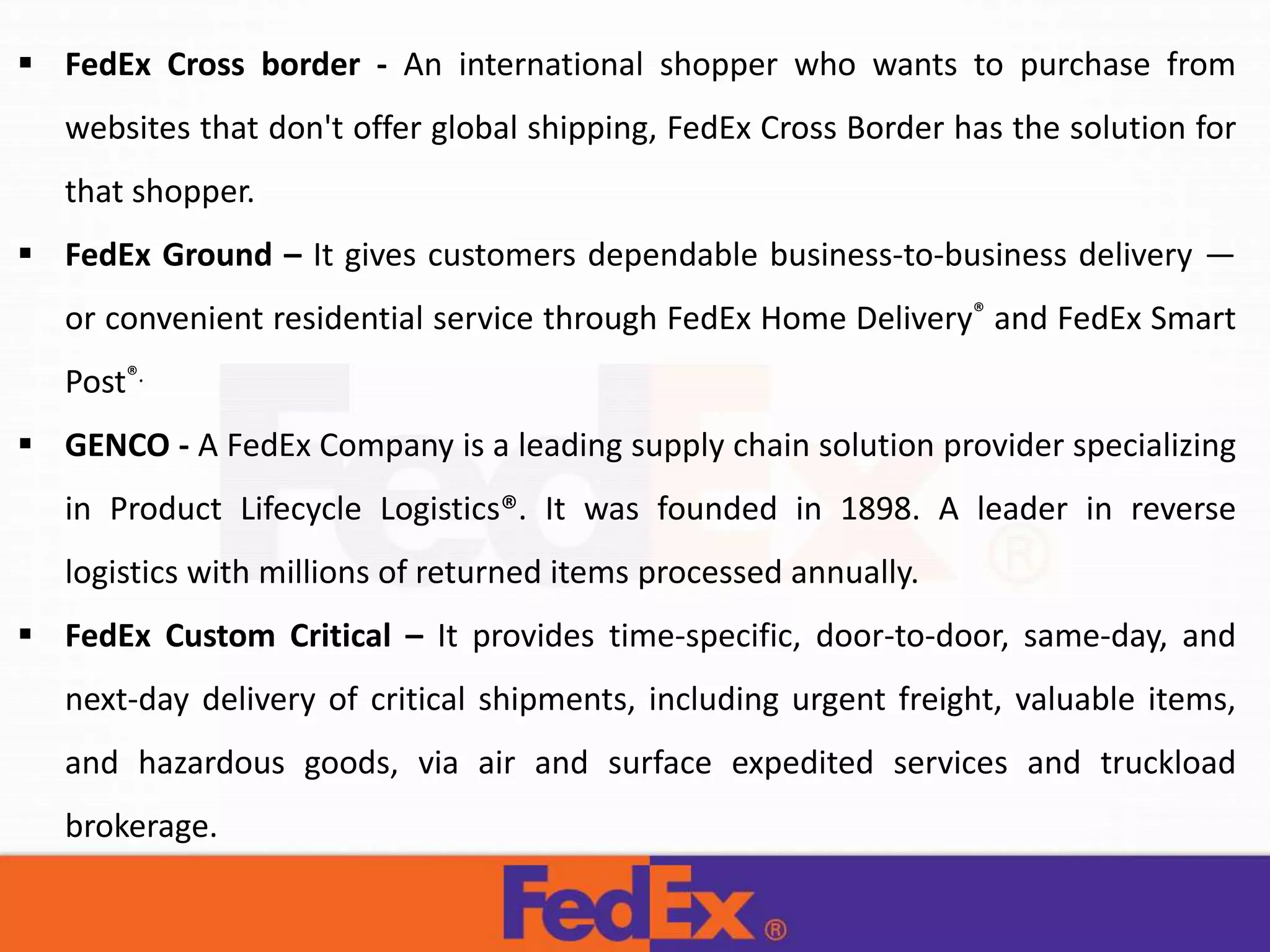 FEDEX - Organisational Change | PPTX