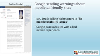 • Google labels sites that are mobile friendly
• Mobile-friendly sites likely to get rewarded with
a ranking boost
How Goo...