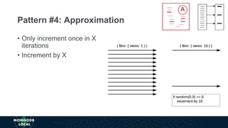 • Only increment once in X
iterations
• Increment by X
Pattern #4: Approximation
 