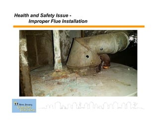 Health and Safety Issue -
Improper Flue Installation
 