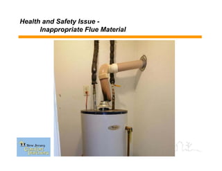 Health and Safety Issue -
Inappropriate Flue Material
 