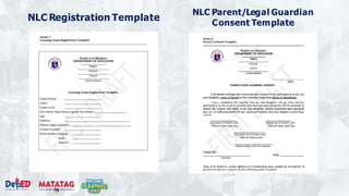 NLC Registration Template
NLC Parent/Legal Guardian
Consent Template
PARENT/LEGAL GUARDIAN CONSENT