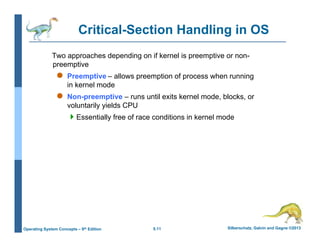 Operating System Chapter 5 Process Synchronization | PDF