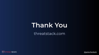 @petecheslock
Thank You
threatstack.com
 