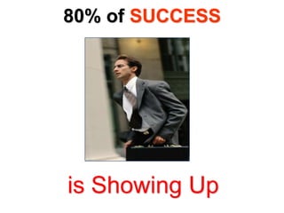 80% of SUCCESS
is Showing Up
 