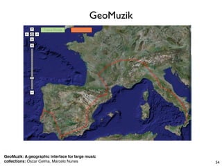 GeoMuzik




GeoMuzik: A geographic interface for large music
collections: Òscar Celma, Marcelo Nunes                54
 