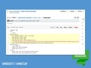 #SXSW
#RUGGEDCODE
@WICKETT // @MATTJAY
 