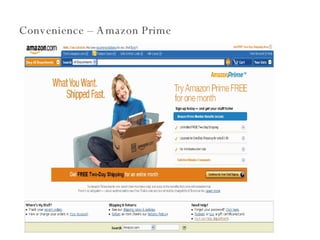 Convenience – Amazon Prime 