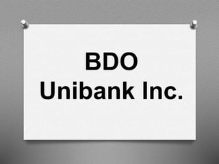 BDO
Unibank Inc.
 