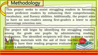 This project seeks to assist struggling readers in becoming
more proficient readers by enhancing their comprehension,
voca...
