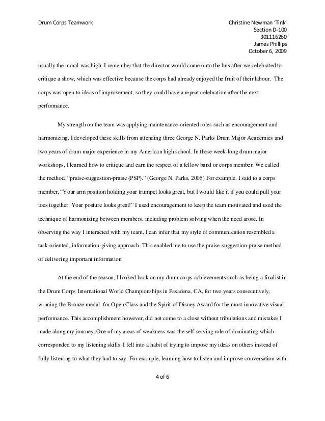 Good Thesis Statements For Essays Drum Corps Teamwork Thesis For Argumentative Essay also American Dream Essay Thesis Drum Corps Teamwork Essay In An Essay What Is A Thesis Statement