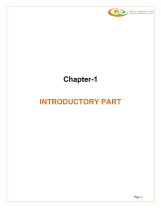 Page 1
Chapter-1
INTRODUCTORY PART
 