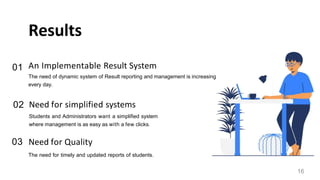 result management system report for college project | PPTX