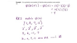 Primitive Root Examples Ppt Theorem 62 Existence of Primitive Roots.pptx