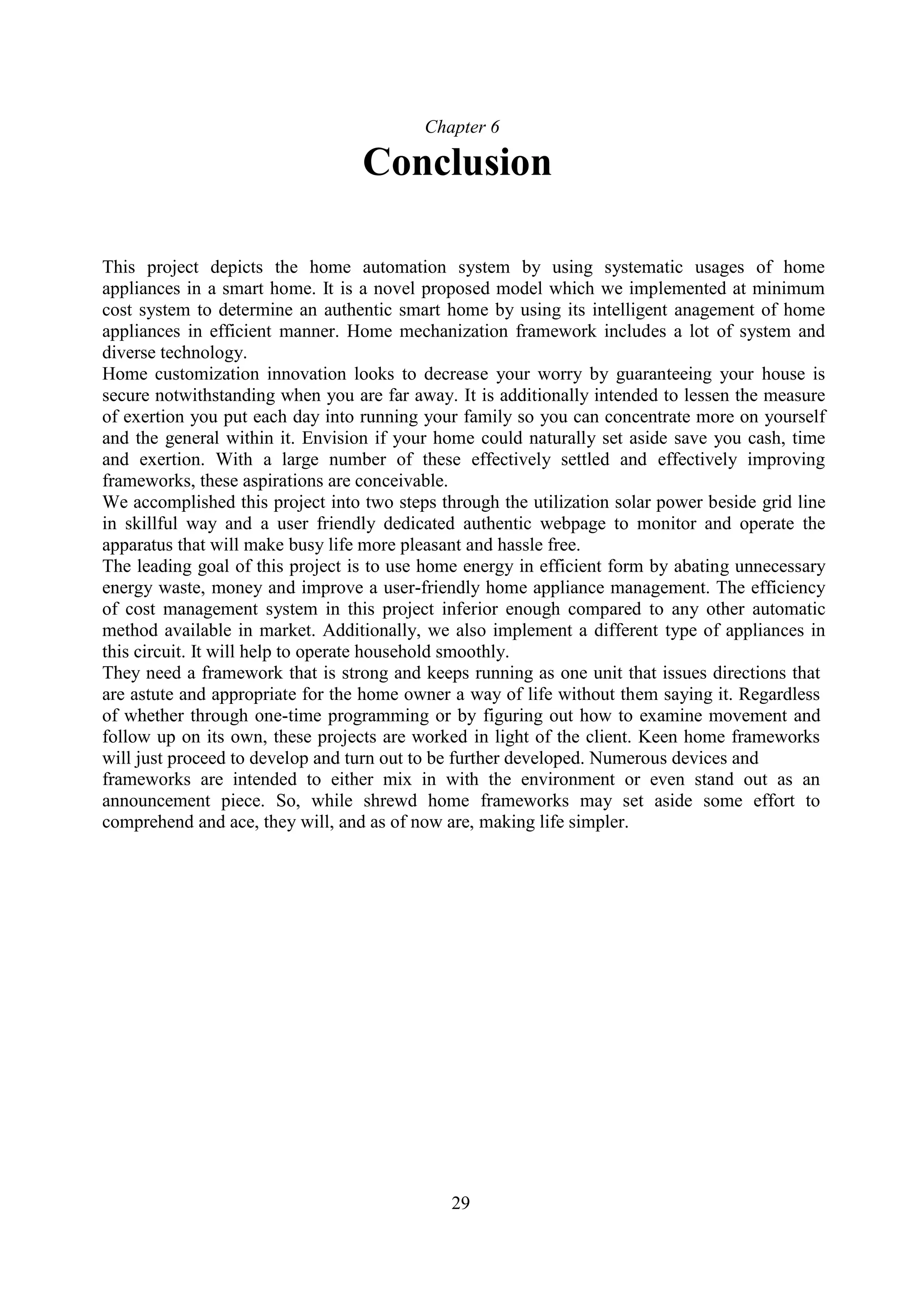 Iot Thesis Report About Home Automation System Pdf