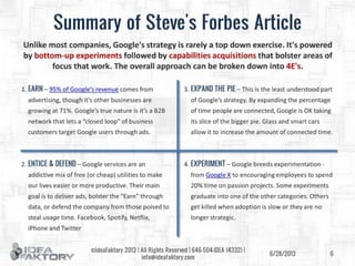 Google Strategy Deep Dive - June 2013