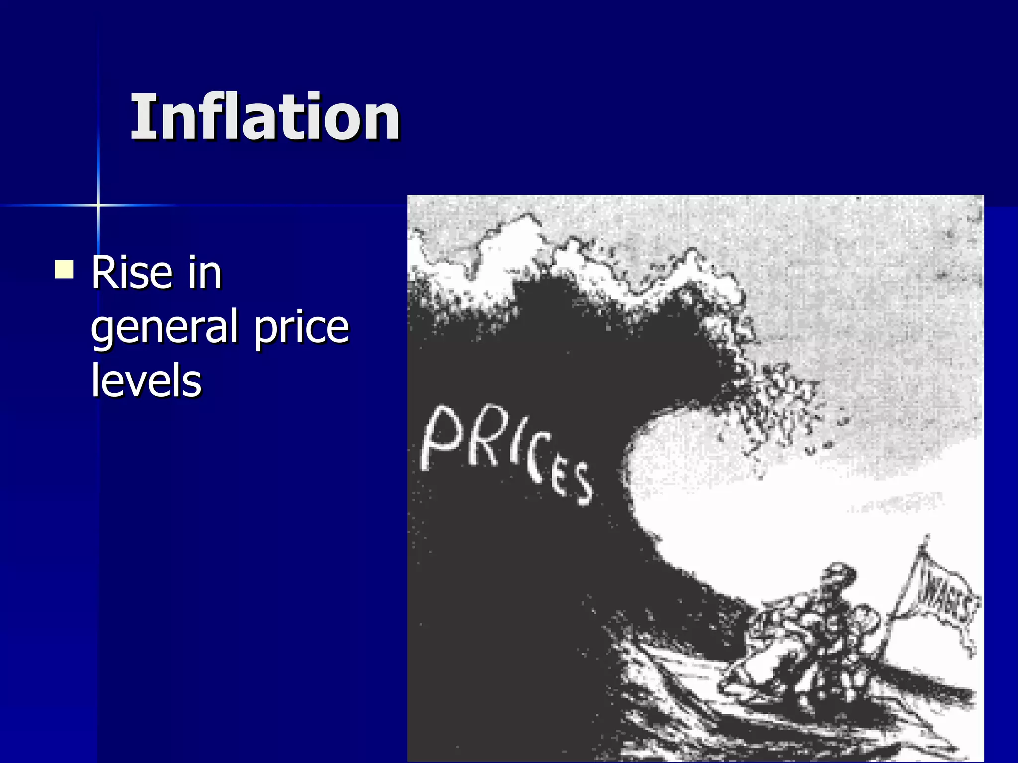 Inflation Rise in general price levels 