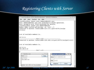 Registering Clients with Server 