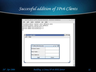 Successful addition of IPv6 Clients 