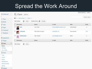 Spread the Work Around
 