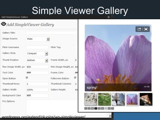 Simple Viewer Gallery
wordpress.org/extend/plugins/wp-simpleviewer/
 