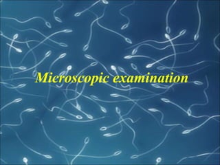 Microscopic examination
 
