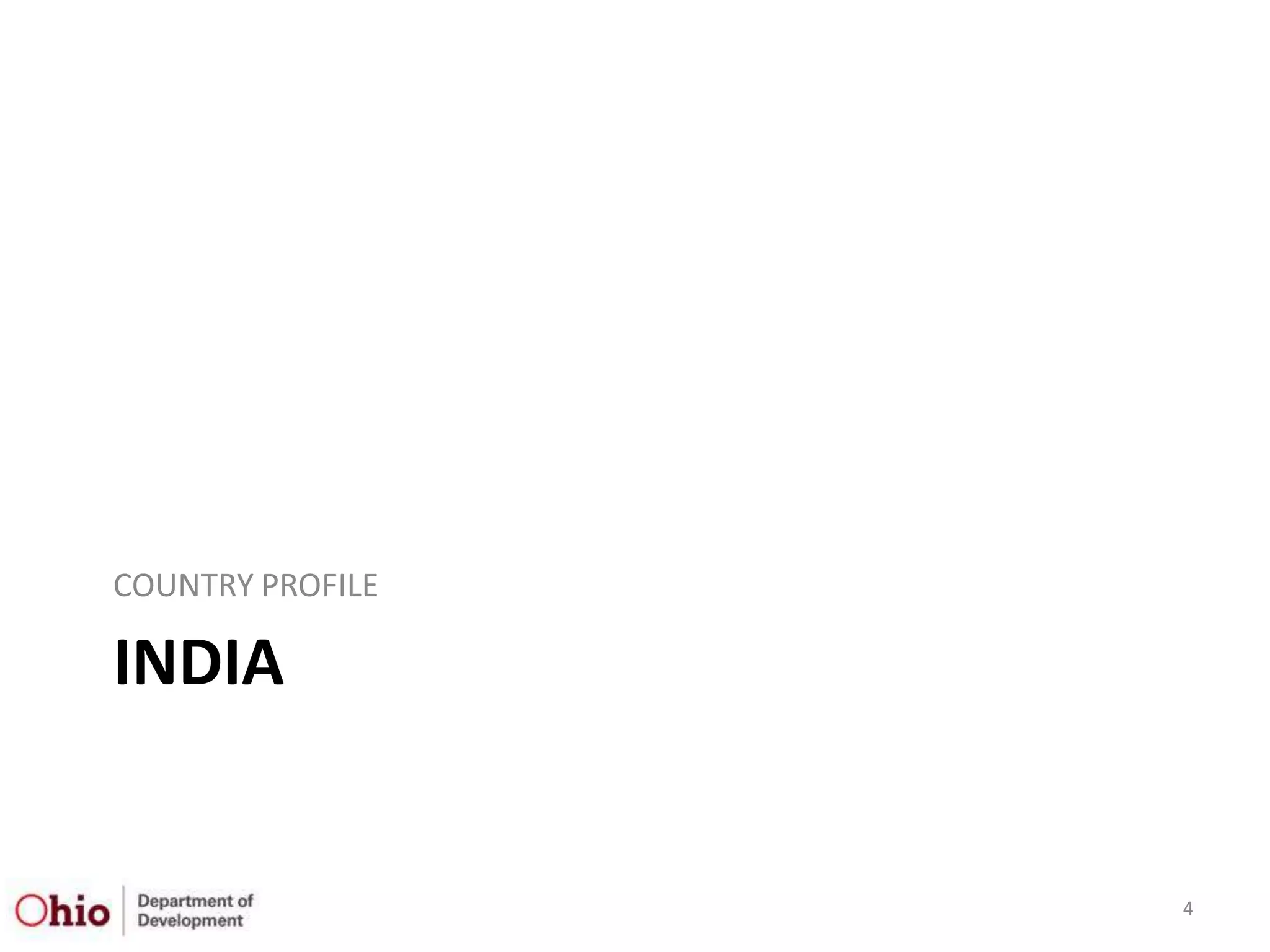 COUNTRY PROFILE

INDIA


                  4
 