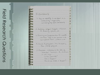 FieldResearchQuestions
 