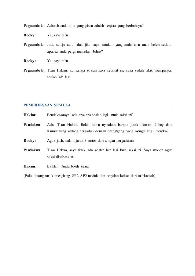 CONTOH SKRIP MOCKTRIAL OLEH FINAL YEAR UUM STUDENT