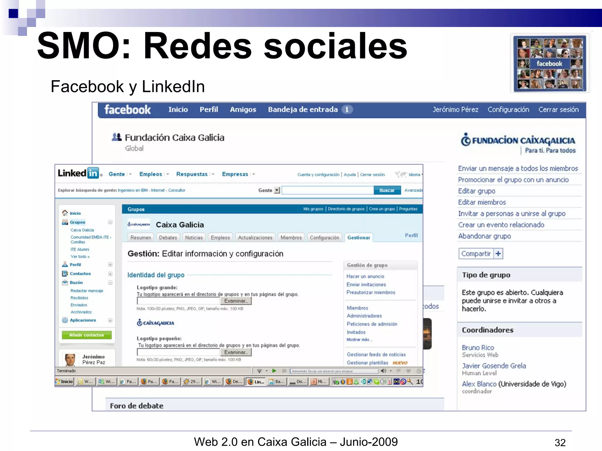 SMO: Redes sociales Facebook y LinkedIn 